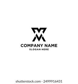 VM logo design vector template