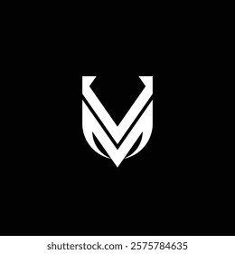 The "VM" logo features a minimalist and modern design with structured geometric elements, reflecting professionalism and creativity. Suitable for sports, design, community or media branding.