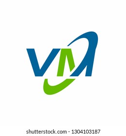 VM logo initial letter design template vector illustration