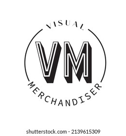 VM Logo Initial Visual Merchandiser Brand