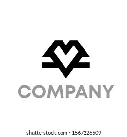 vm logo vector design template sign