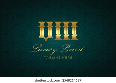 VM LUXURY LETTER LOGO DESIGN. It is a luxury letter monogram logo, this logo is made by combining two letters
