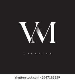 VM Monogramm Logo Minimal Eleganter Buchstabe für Luxus, Mode   Kreative Marken	
