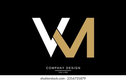VM, MV, Abstract Letters Logo Monogram