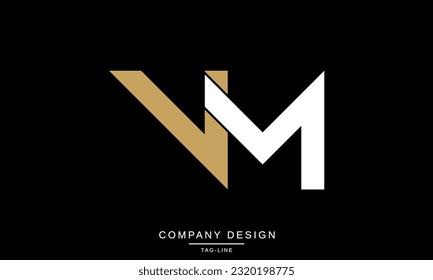 VM, MV, Abstract Letters Logo Monogram