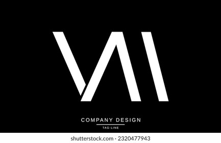 VM, MV, Abstract Letters Logo Monogram