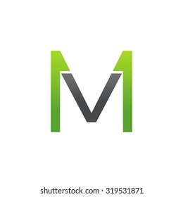 VM MV initial company square M logo green