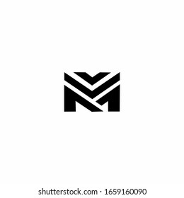 VM MV Letter Logo Design Vector