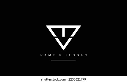 VM, MV, V, M abstract letters logo monogram