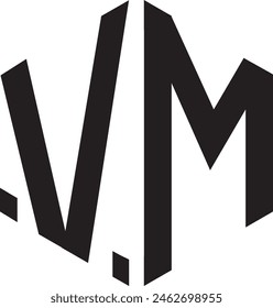 VM Polygon logo design, icon, symbol, vector file
