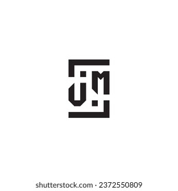 VM square concept retro logo in high quality professional design that will print well across any print media