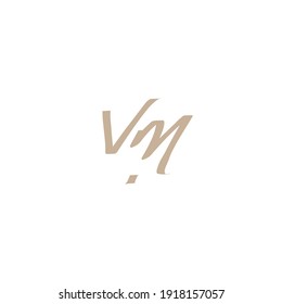 Vm white background handwritten logo
