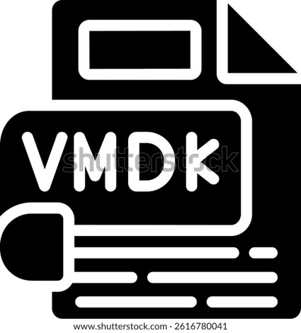 VMDK Glyph Vector Icon Design
