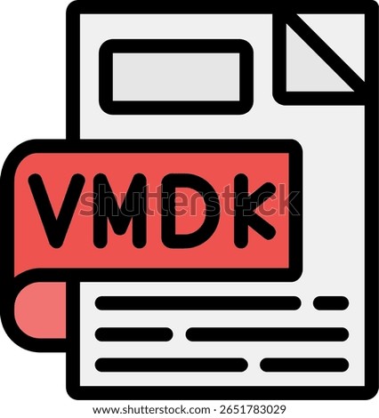 VMDK Line Filled Icon Design