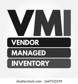 VMI: acrónimo de inventario gestionado por proveedor, fondo de concepto de negocio