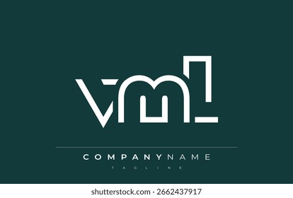 VML Minimalistic Logo Design Featuring Geometric Shapes and Simple Typography. Abstract letter logo design
