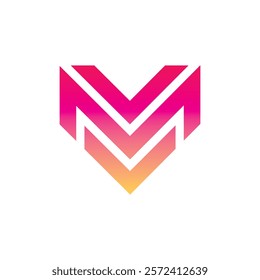 VMV letter logo template for business and identity.