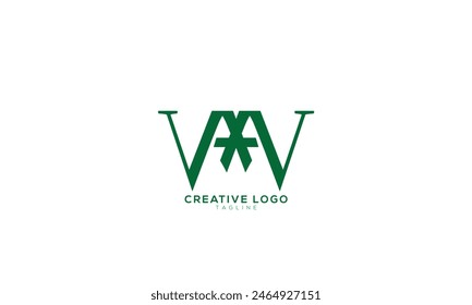 VMV VM MV Abstract initial monogram letter alphabet logo design
