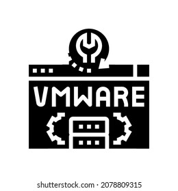 vmware data recovery glyph icon vector. vmware data recovery sign. isolated contour symbol black illustration