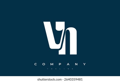VN Abstract Geometric Logo Design. Modern and elegant logo design with simplistic typography elements, showcasing branding excellence.