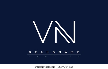VN Abstract letter logo. This logo icon incorporate with abstract shape in the creative way
