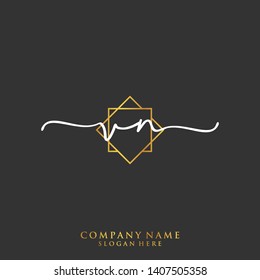 VN Initial handwriting logo template