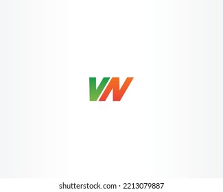 Diseños de letras iniciales VN para logotipos e iconos