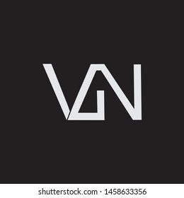 VN initial logo Capital Letters black background