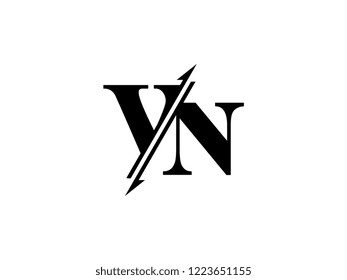 VN initials logo sliced