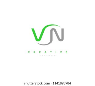 VN Letter Corporate Logo Design