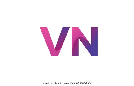 VN Letter Gradient Monogram Logo for Modern Business Branding