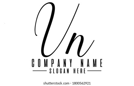 Vn letter logo design, initial Vn logo template design vector