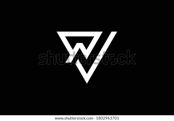 Vn Letter Logo Design On Luxury Stock Vector (Royalty Free) 1802963701