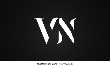 Vn Letter Logo Design Template Vector Stock Vector (Royalty Free ...