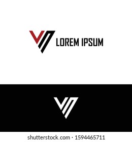 VN Letter Logo Design. Vector Stock