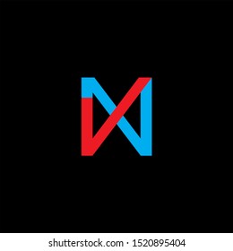 VN Letter monogram with abstrac concept style design