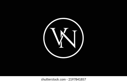 VN logo design vector file, stock photo