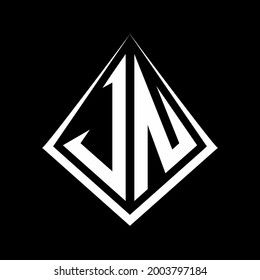 VN logo letters monogram with prisma shape design template vector icon modern