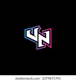VN monogram logo design with abstract shape concept in vector