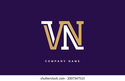 VN, NV Alphabets Letters Logo Monogram