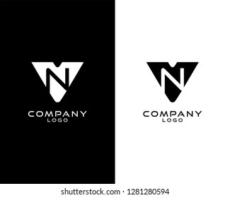 vn, nv initial letter abstract company Logo Template Vector
