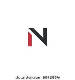 VN or NV ‍abstract outstanding professional business awesome artistic branding company different colors illustration logo.