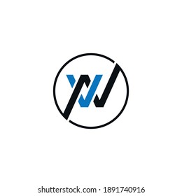 VN or NV ‍abstract outstanding professional business awesome artistic branding company different colors illustration logo