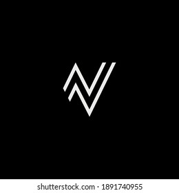 VN or NV ‍abstract outstanding professional business awesome artistic branding company different colors illustration logo