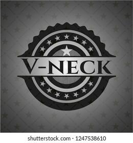 V-neck dark badge