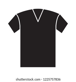 V-neck human uniform vector icon, modern concept, outline style, black and white color