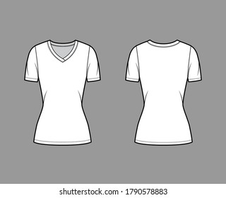 363 Woman Unisex V Neck T Shirt Images, Stock Photos & Vectors ...