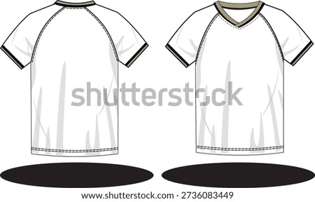 V-neck Raglan jersey 2D mockup