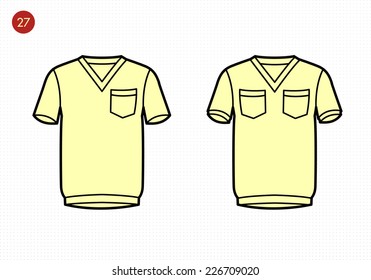 V-neck t-shirt with pockets