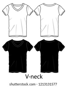v-neck vector shirt template